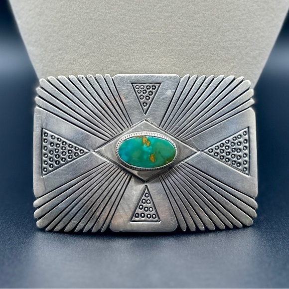 Turquoise Belt Buckle by Tim Kee Whitman